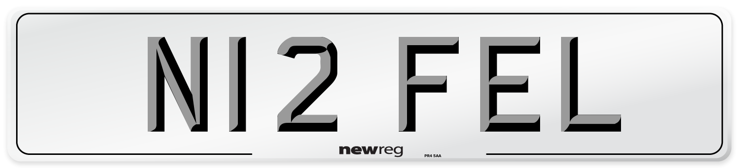 N12 FEL Number Plate from New Reg